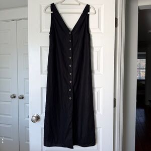 Reformation Black Linen Maxi Dress in XS